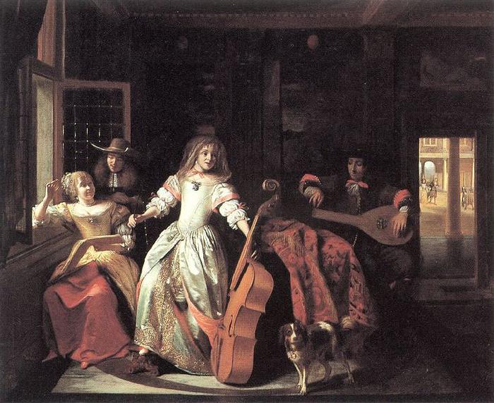 Pieter de Hooch A Musical Conversation France oil painting art